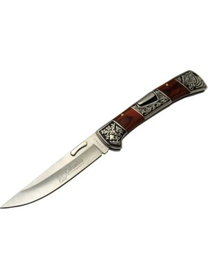 SHC4200 A 3159 A Kamp Çakı 24 cm - Işlemeli Gül Ağacı Saplı, Kemerlikli