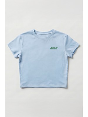 Backlain Mod Style Kadın Crop Tişört Dreaming Of Quiet Days Baskılı %100 Pamuk Yazlık