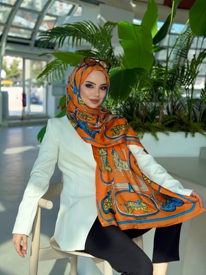 Buscarfs Turuncu Ipek Şal