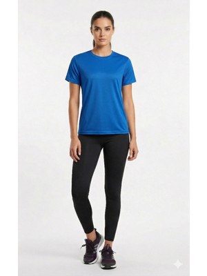 Bumerangspor Kadın Fitness Pilates Koşu Antrenman Yağmurdesen  Polyester Kumaş  Tişört