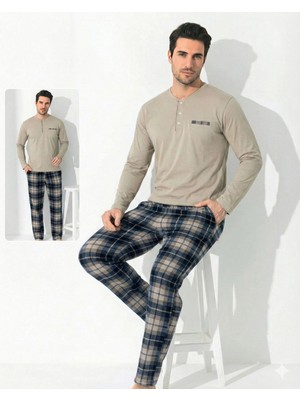Boyraz 0697 Erkek Uzun Kol Penye Pijama Takımı