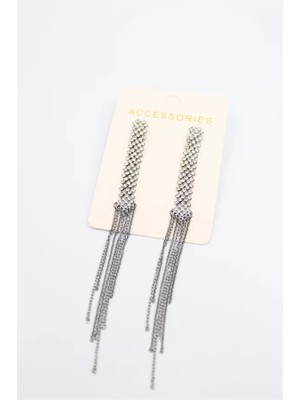 Die Grup Zincir Sallantılı Küpe - Siyah