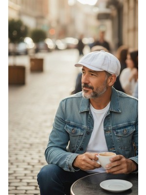 İldeşli Yazlık Ingiliz Model Kasket Erkek Peaky Blinders Yazlık Ince Şapka Cap