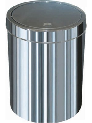 PremiumPort Paslanmaz Çelik Döner Kapaklı Çöp Kovası 5 ve 1320 Litre Kapasite