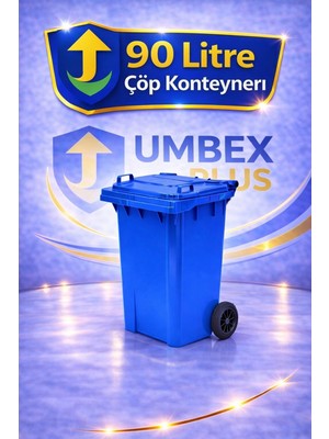 PremiumPort Sağlam 90 Litre Plastik Çöp Kutusu, Dayanıklı ve Kullanışlı Tasarım