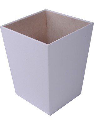 PremiumPort Şık ve Dekoratif Deri Kaplı Masa Üstü Çöp Kutusu, 10 Renk Seçeneği