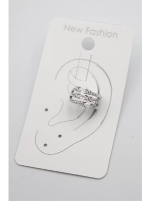 Die Grup Taşlı Kıkırdak Küpe - Gümüş