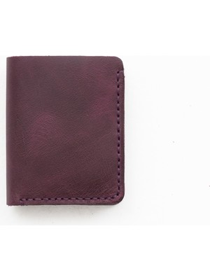 Bytooche Ares Mürdüm El Yapımı Hakiki Deri Para Bölmeli Kartlık Unisex Kadın Erkek Cüzdan