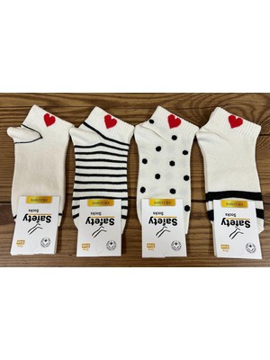 12 Li Kalpli Pamuklu Bayan Patik Çorap