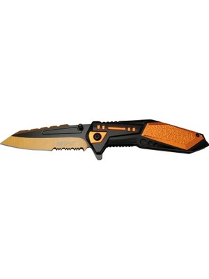 SHC4200 Mtech 4171 Turuncu Kamp Çakı 21CM - Yarı Otomatik, Kemerlikli, Testere Detaylı