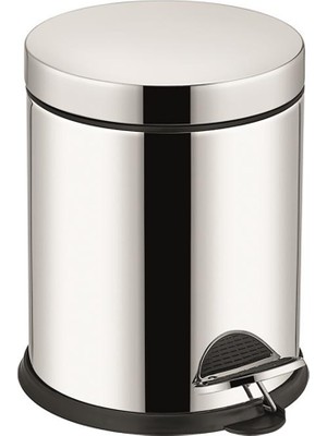 PremiumPort Dayanıklı Paslanmaz Çöp Kovası, 5 Litre, Pedallı, Pratik ve Şık Tasarım