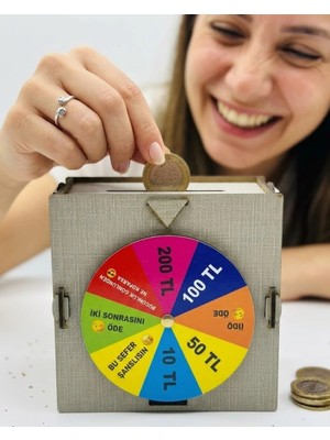 SHC4200 Şans Çarklı Kumbara Biriktirme Oyunu Eğlenceli Tasarım