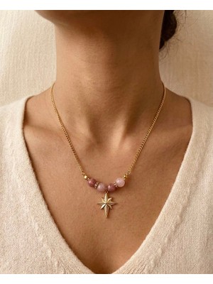 Lumea Mama Doğal Taş Yıldız Kolye✨