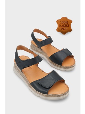 Capone Outfitters Corrinne Hakiki Deri Soft Konfor Kadın Sandalet
