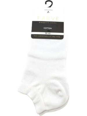 Fabcare Dikişsiz Cotton Erkek Patik Çorabı-Beyaz
