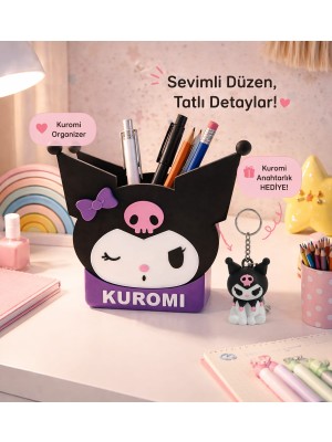 Luvena Kuromi Kalemlik Organizer Masaüstü Kalem Kutusu Kız Çocuk Sevimli Kırtasiye Düzenleyici