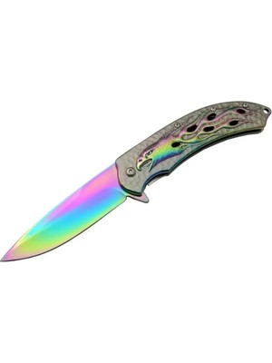 SHC4200 Kartal Rainbowi Tk 21 cm Kamp / Çakı - Yarı Otomatik, Kemerlikli, Kutulu