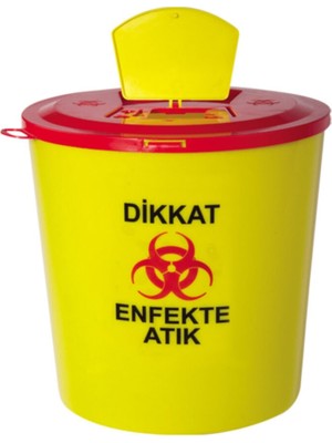 PremiumPort 10 Lt Sarı Tıbbi Atık Kova, Hijyenik ve Güvenli Kullanım Için Tasarlandı