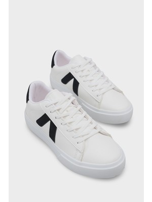 Capone Outfitters Sandra V Detaylı Bağcıklı Günlük Spor Kadın Sneaker Ayakkabı