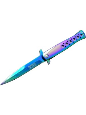 SHC4200 Tac-Force Tac Force Ti-Lite 1111 Gk Gökkuşağı Kamp / Çakısı 23CM- Yarı Otomatik, Kemerlikli, Met