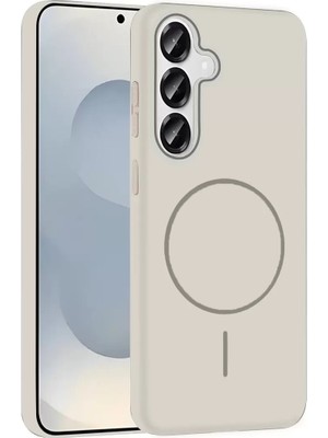 LTG Nova Galaxy S25 Broş Magsafe Kapak - Krem