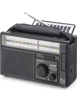 LTG Nova Bluetooth Solar Panelli Fm Radyo USB Tf Nostaljik Hoparlör - Siyah NS9951BTS