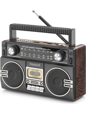 LTG Nova Bluetooth Nostaljik Fm Radyo USB Tf Aux Taşınabilir Hoparlör - Kahverengi FX2509B