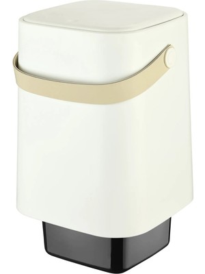 PremiumPort Pratik ve Şık 8 Lt Beyaz Çöp Kovası, Ev ve Ofis Kullanımı Için Ideal