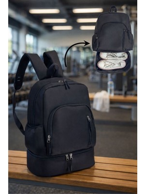 Özbience Su Geçirmez Sporcu Sırt Çantası, Ayakkabı, Tablet ve Telefon Bölmeli