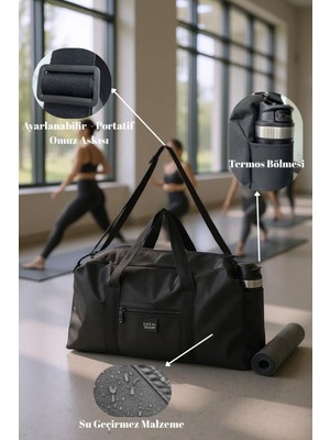 Özbience Çok Bölmeli Uzun Askılı Seyahat ve Spor Çantası, Unisex Kullanım
