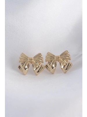 LTG Nova Pirinç Gold Renk Fiyonk Küpe - TJ-BKP8942