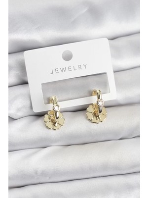 LTG Nova Pirinç Gold Renk Kadın Göçmen Küpe - TJ-BKP11597