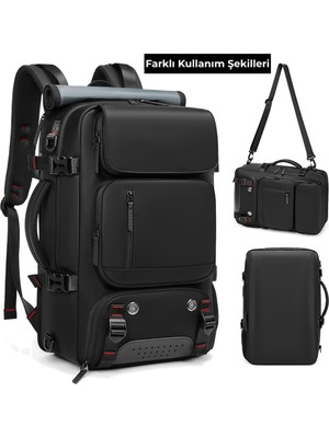 Özbience Su Geçirmez Spor ve Seyahat Sırt Çantası, 30L, 16” Laptop Bölmeli