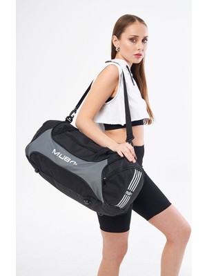 Özbience Genis Hacimli Unisex 3 Bölmeli Ön Fermuarlı Uzun Askılı Spor Çantası