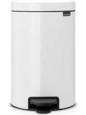 PremiumPort Şık Beyaz Pedallı 12L Çöp Kovası, Pratik ve Temiz Kullanım