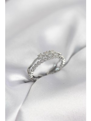 Najmaddin Mey Ithalat® Gümüş Renk Minimal Yıldızlı Model Kadın Yüzük Mey Ithalat Najmadd