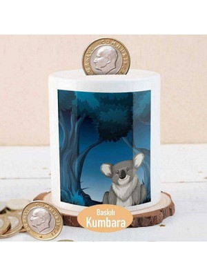 Asilmeydan Gece Ormanda Gezen Koala Baskılı Para Birikim KUMBARASI-23948