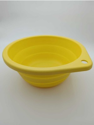 PremiumPort Katlanabilir Sarı Leğen, 27 Cm, Pratik ve Hafif, Çok Amaçlı Kullanım