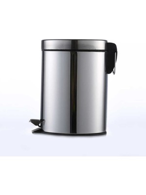 PremiumPort Metal Çöp Kovası, Pedallı ve 5l Kapasite, Pratik ve Dayanıklı Tasarım
