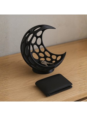Modela Yarım Ay Voronoi Dekoratif Kase & Anahtarlık | Modern Organizer (Pla+ 3D Baskı)