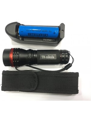 Kesgin Market® Beyaz LED Işıklı ,şarjlı Pil,şarj Cıhazlı El Fener 620 Teknokesgin