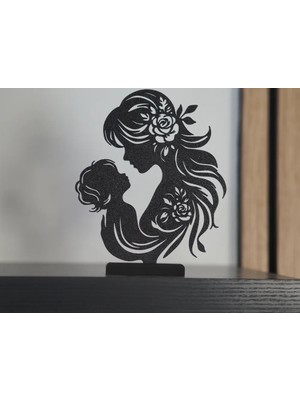 TK Anneler Gününe Özel Minimalist Anne Bebek Figürlü Masaüstü Dekor