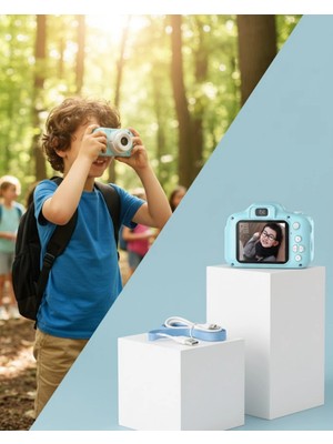 TeknoKesgin Kesgin Market® Mavi Mini Hd Video Kamera Fotoğraf Çekimli Şarj Edilebilir Bataryalı Dijital Ka