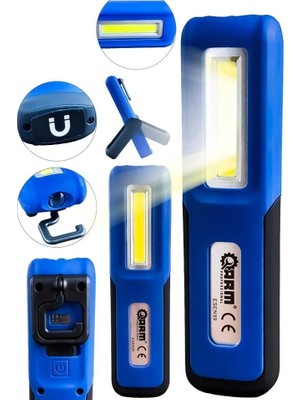 Kesgin Market® Arm 240 Lümen Özellikli Miknatıslı Şarjlı Tamirci Feneri Teknokesgin