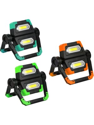 Kesgin Market® Bright YD-858A Cob LED Projektör Pilli El Feneri Teknokesgin