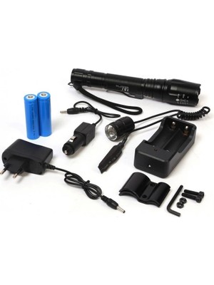 Kesgin Market® F-9010 20W LED Su Geçirmez Taktik Atlı Şarjlı  Feneri Teknokesgin