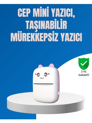 Kesgin Market® Mini Bluetooth Termal Yazıcı 1200MAH Şarjlı Taşınabilir Teknokesgin
