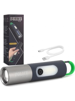 Kesgin Market® Police PS-303 Şarjlı El Feneri Teknokesgin