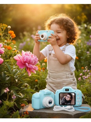 TeknoKesgin Kesgin Market® Mavi Kompakt Mini Kamera Hd Video ve Fotoğraf Çekim Özellikli Şarjlı Model Tek