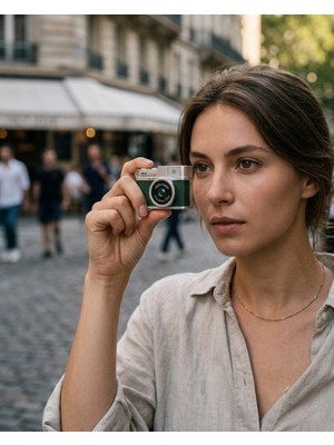 Kesgin Market® Ultra Kompakt Mini Fotoğraf Makinesi 4K Hd Video Selfie Kamerası Teknokesgin